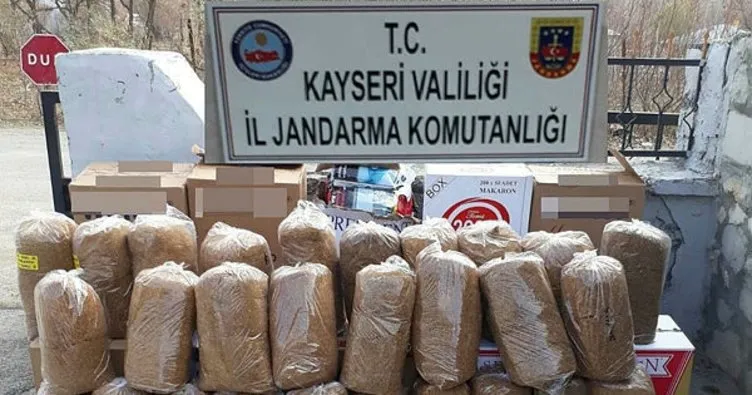 Kayseri’de kaçak 140 kilo kıyılmış tütün ele geçirildi