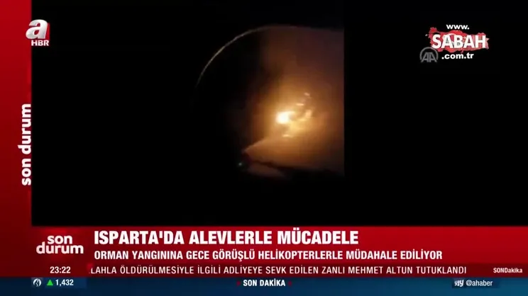Isparta'da alevlerle mücadele | Video