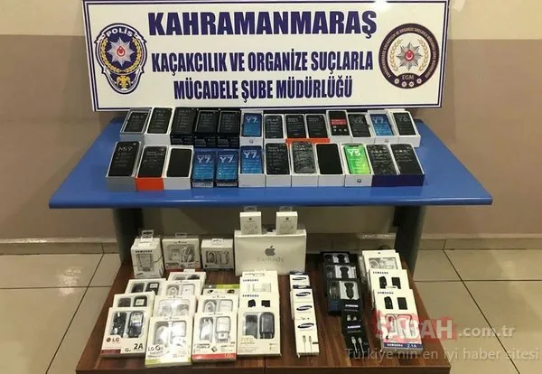 Kahramanmaraş'ta seyyar satıcıda yakalanan kaçak cep telefonları şaşırttı