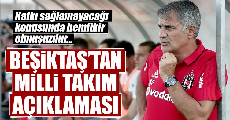 Beşiktaş’tan Şenol Güneş açıklaması