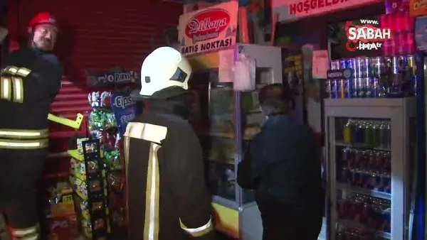 Konya'da asma tavanı çöken markette mahsur kalan iki kişi kurtarıldı!