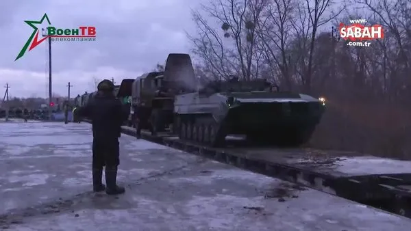 Gerilim artıyor! Rusya, Ukrayna sınırına askeri sevkiyat gerçekleştirdi | Video