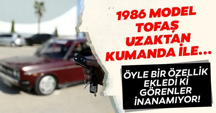 1986 model Tofaş’ı uzaktan kumandayla sürücüsüz çalıştırıyor! Saatte 30 kilometre hız ile...