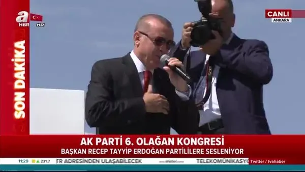 Cumhurbaşkanı Erdoğan, AK Parti 6. Olağan Kongresi öncesinde kendisini bekleyen vatandaşlara hitap etti