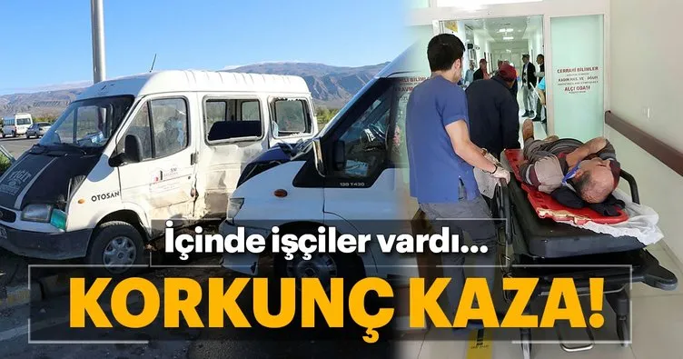 Erzincan’da iki minibüs çarpıştı: 12 yaralı