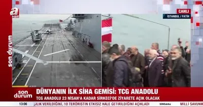 TCG Anadolu ziyarete açıldı: Vatandaşlar gözyaşlarını tutamadı | Video