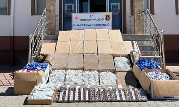 Kaçak makaron operasyonunda 520 bin liralık ürün ele geçirildi #kirsehir