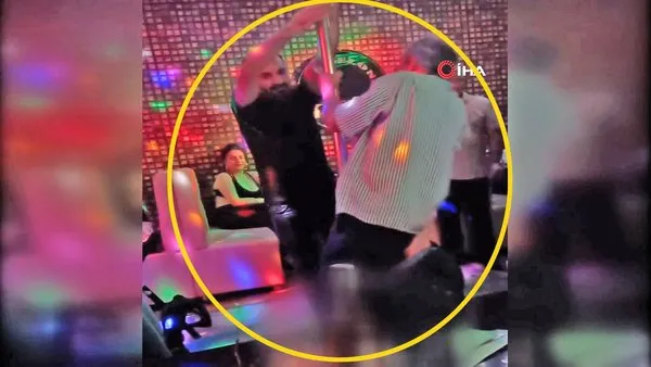 Son dakika haberi: Ankara'da pavyondaki iki adamın skandal direk dansı görüntüleri sosyal medyada olay oldu | Video