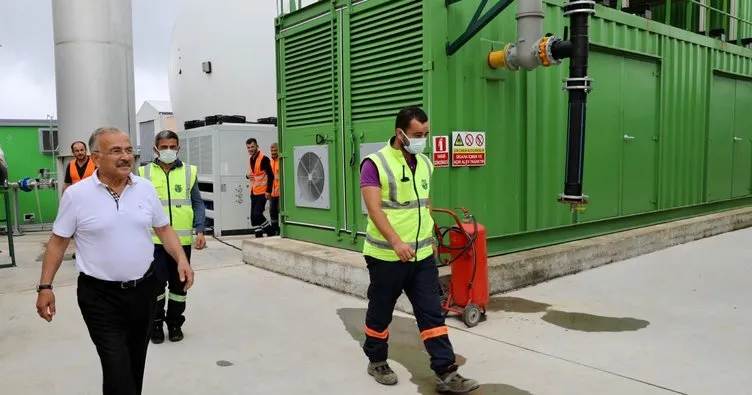 Enerji üretim tesisinde çöpten elektrik üretiliyor