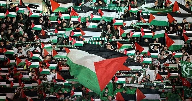 Celtic’ten Filistin bayrağı açan taraftarlara yasak Celtic’ten Filistin bayrağı açan taraftarlara yasak