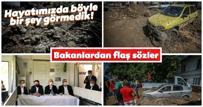 Bursa'daki sel felaketinin ardından Bakan Pakdemirli ve Soylu'dan flaş açıklamalar
