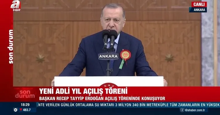 Son dakika! Başkan Erdoğan’dan Adli Yıl Açılış Töreni’nde önemli açıklamalar: Yeni yargı paketi için kolları sıvadık