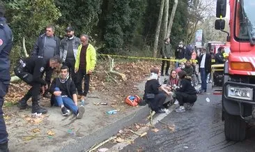 Islak zeminde dehşet kaza: 1 ölü, 7 yaralı #istanbul