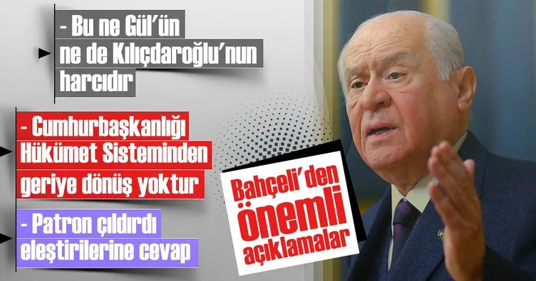 MHP lideri Bahçeli: Alçaklık ve ahlaksızlıktır