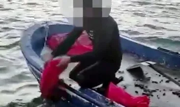 Teknede 100 çuval midye ile yakalandı