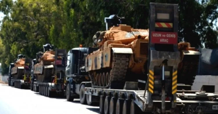 Hatay-Suriye sınırına askeri araç ve tank sevkiyatı
