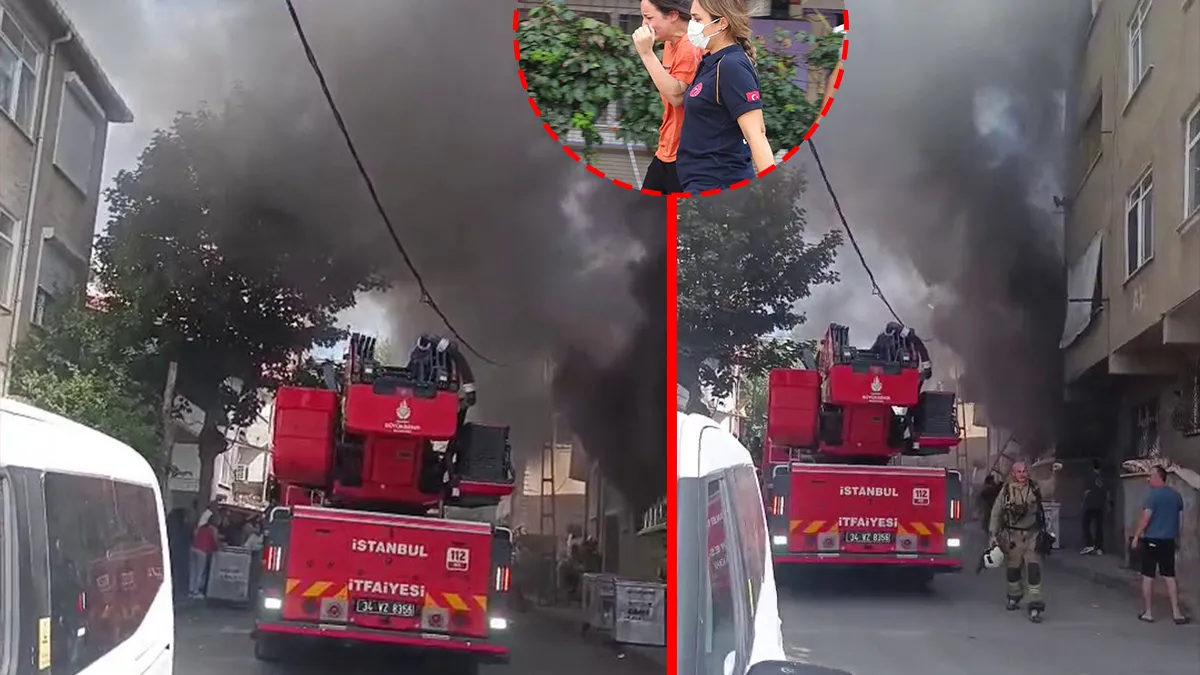 Kartal’da korkutan yangın! 4 katlı binayı alevler sardı: Apartman sakinleri saniyelerle kurtuldu!