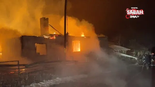 Kütahya'da şehit ailesinin evi yandı | Video