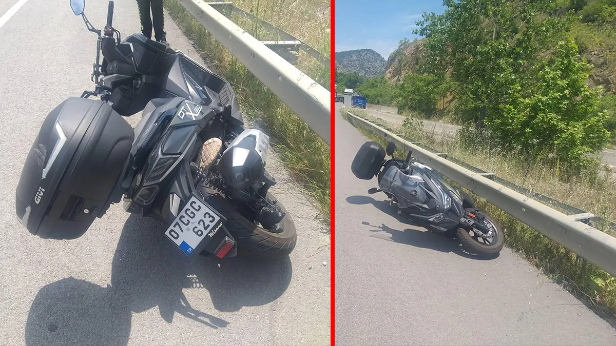 Bilecik'te meydana gelen motosiklet kazasının yaşandığı D-650 kara yolu
