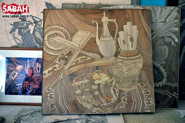 Rus ressam, marküteri sanatıyla Kur'an'dan 20 ayeti tablolaÅtırdı