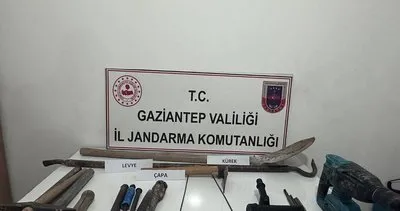 Defineciler suçüstü yakalandı #gaziantep