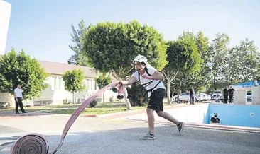 İtfaiyeci olmak için ter döktüler