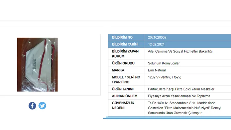 SON DAKİKA | Bakanlık açıkladı: 41 maske markası güvensiz çıktı! Sakın bu maskeleri kullanmayın!