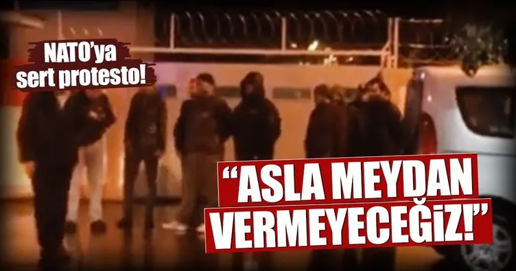 AK Partili gençlerden NATO’ya gece yarısı protestosu