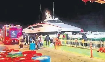 Deniz otobüsünde yangın paniği #bursa