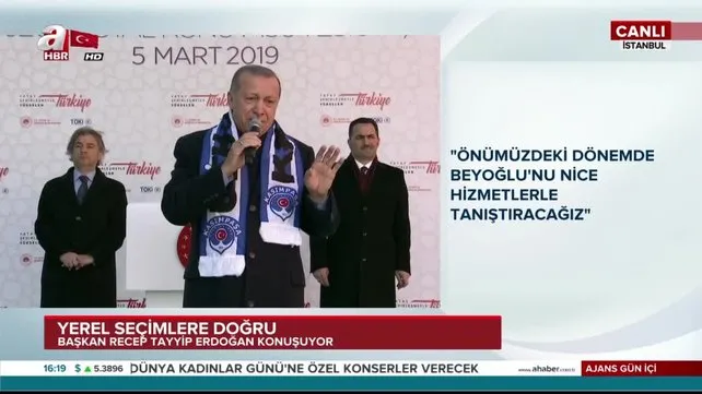 Cumhurbaşkanı Erdoğani İstanbul Kasımpaşa'da vatandaşlara hitap etti