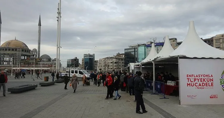 Taksim Meydanı’nda tanzim satışları başladı
