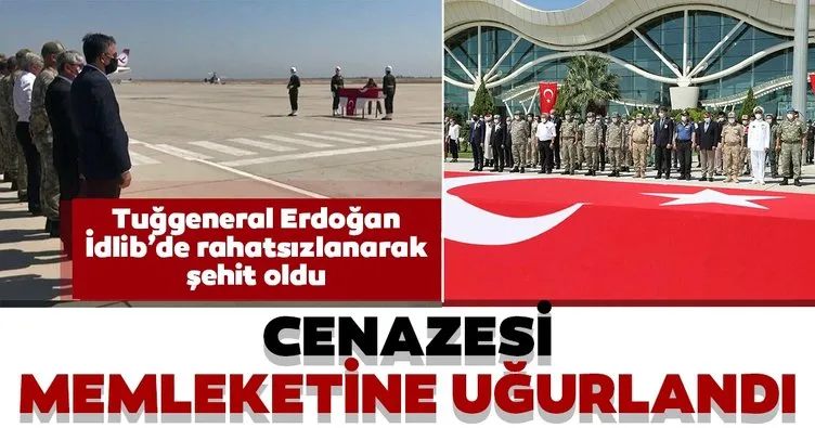 Son dakika: Tuğgeneral Erdoğan İdlib’de şehit oldu! Cenazesi düzenlenen törenin ardından memleketine uğurlandı
