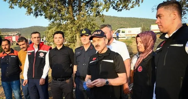 Vali Ergün, yangın söndürme çalışmalarını yerinde takip etti
