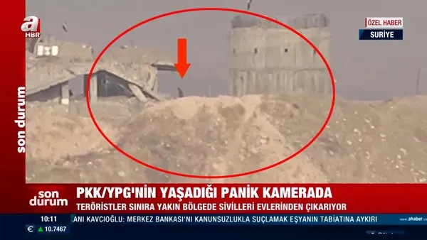 SON DAKİKA: Suriye'nin kuzeyinde PKK/YPG'li teröristlerin yaşadığı panik kamerada