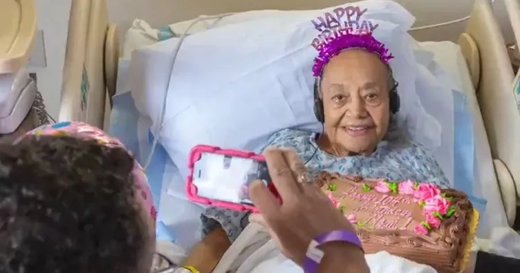 ABD’nin en yaşlı koronavirüs hastasına sürpriz! Hastanede kutladı…