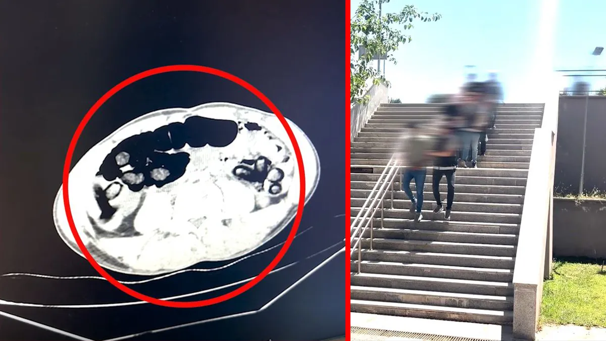 Batman'da polis tarafından durdurulan otobüs ve operasyon kapsamında gözaltına alınan şüpheliler.