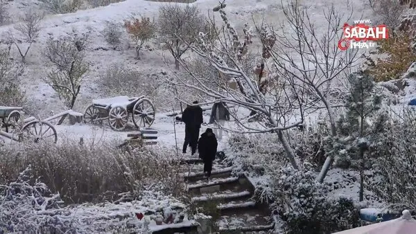 Kapadokya’da kartpostallık kar manzarası | Video