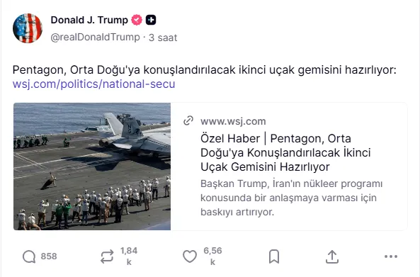 donald-trumptan-dikkat-ceken-paylasim-ikinci-ucak-gemisi-hazirlaniyor-mu-1770916178280.png Donald Trump’tan dikkat çeken paylaşım: İkinci uçak gemisi hazırlanıyor mu?