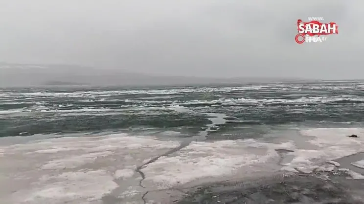 Çıldır Gölü'nde kutupları aratmayan görüntüler | Video