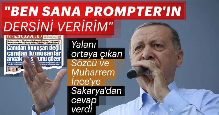 Cumhurbaşkanı Erdoğan'dan Muharrem İnce'ye prompter cevabı!