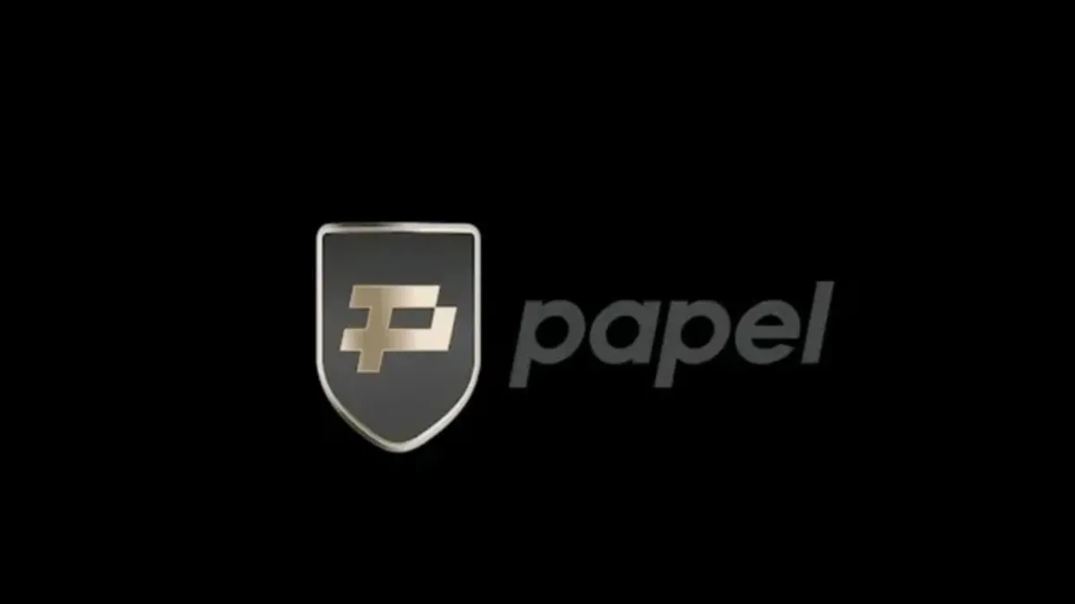 PAPEL logosu ve adalet terazisi görseli