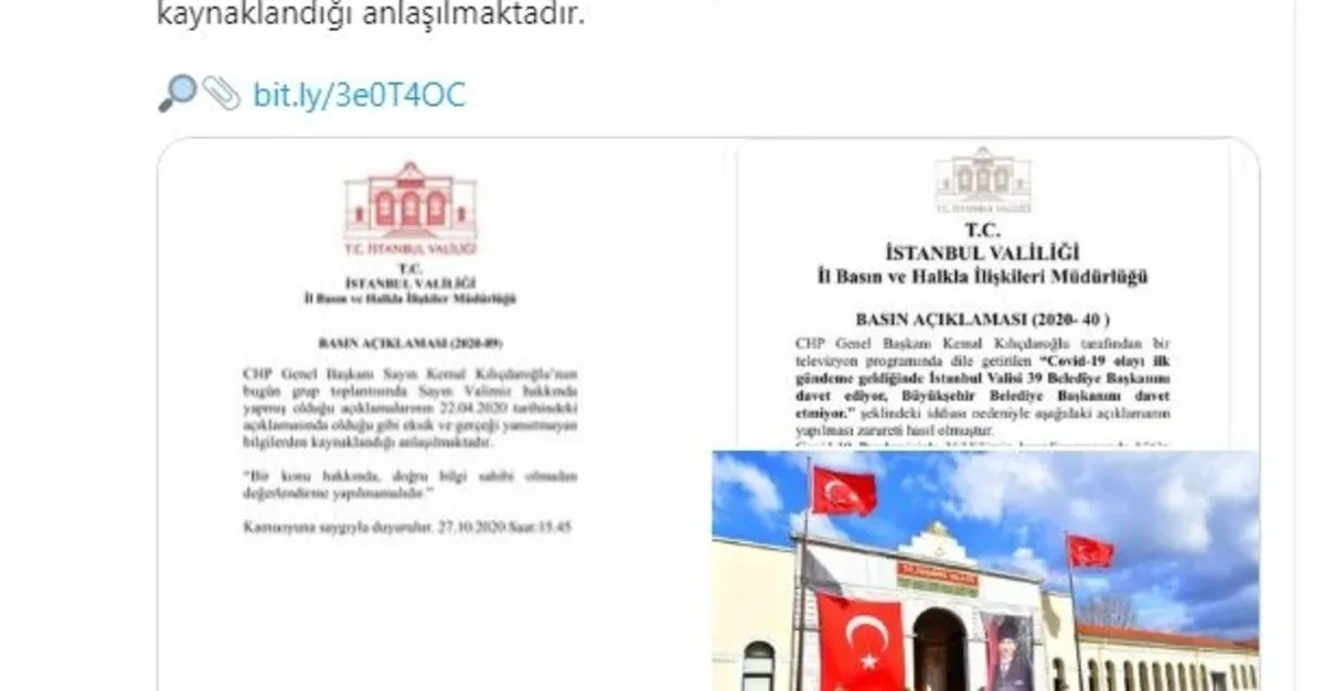 Istanbul Valiligi Nden Kilicdaroglu Nun Iddialarina Iliskin Son Dakika Aciklamasi Sabah Haber Ofisi