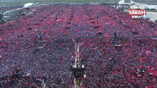 AK Parti Büyük İstanbul Miting alanı böyle görüntülendi | Video
