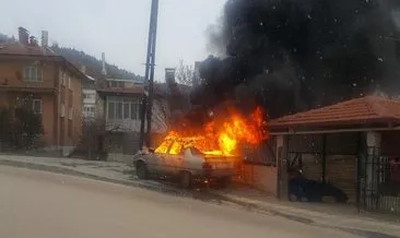 Ankara’da araç yangını! Aniden alev aldı!
