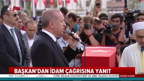 Başkan Erdoğan'dan idam mesajı