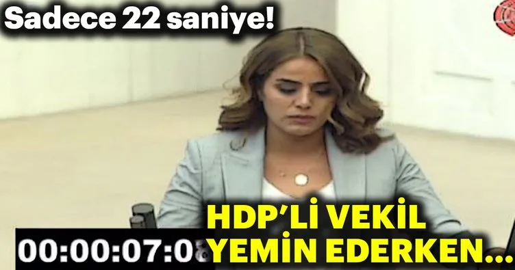 HDP’li vekil yemin metnini 22 saniyede okudu