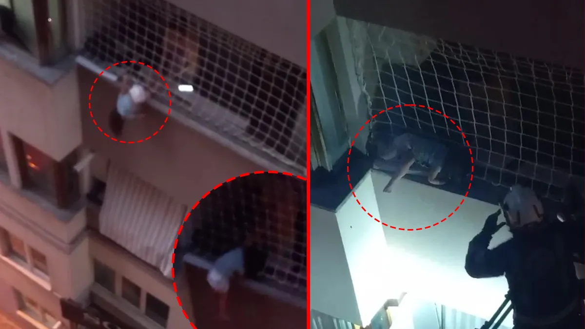 Denizli’de yürekler ağza geldi! Minik çocuk balkonda dakikalarca asılı kaldı: Korku dolu anlar kameraya böyle yansıdı! Denizli’de yürekler ağza geldi! Minik çocuk balkonda dakikalarca asılı kaldı: Korku dolu anlar kameraya böyle yansıdı!