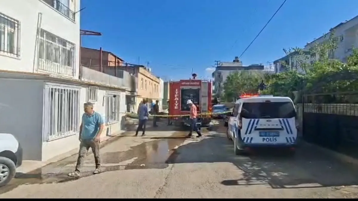 Adıyaman’da inşaat çalışması sırasında yangın çıktı