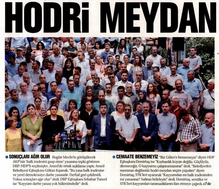 PKK’nın kapatılan gazetesinden skandal manşet ve haberler!