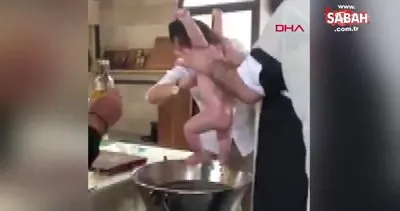 Güney Kıbrıs’da kilisede bebeği vaftiz ederken yaralayan rahip kamerada | Video